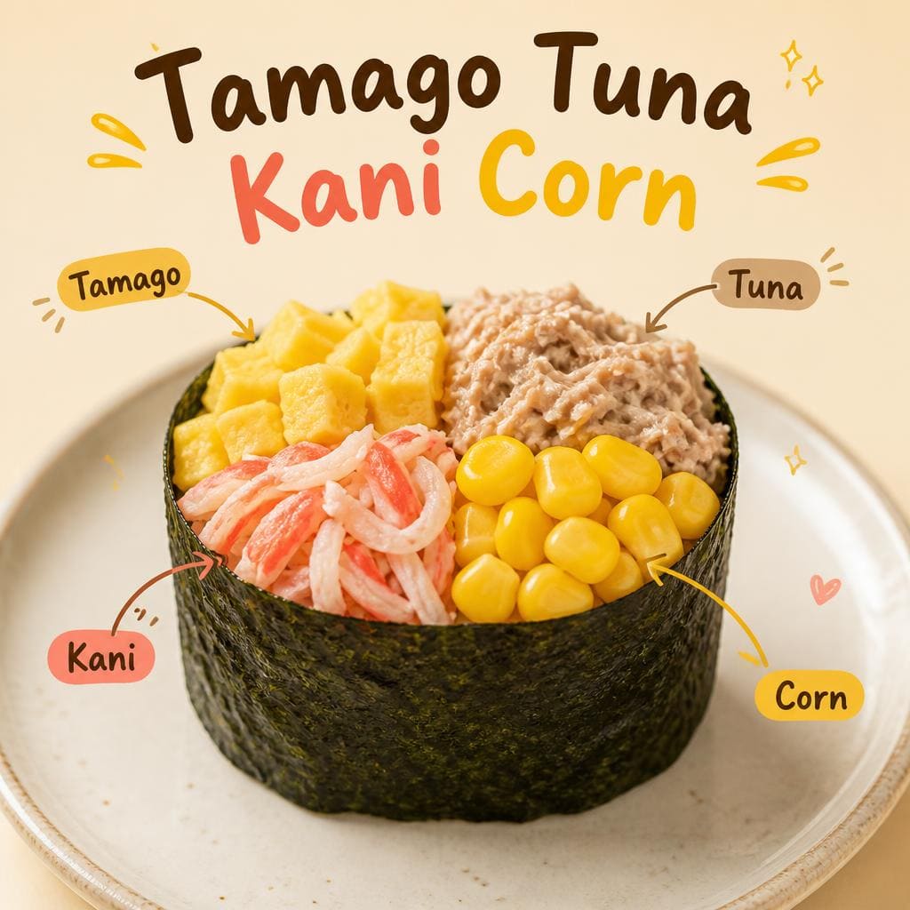 Tamago Tuna Kani Corn Sushi Hiro menu sashimi tamago premium
